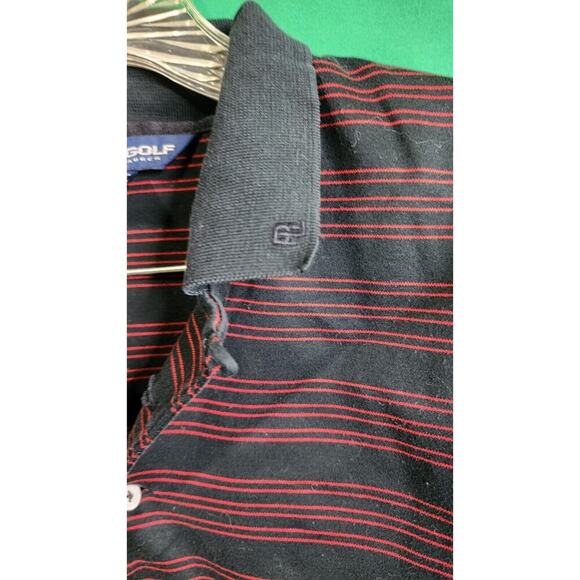 Vintage Polo Golf Ralph Lauren BLACK WITH RED STRIPES, POLO, Large - Picture 4 of 4